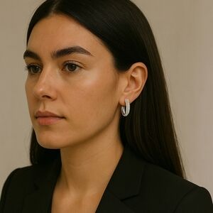 Christian Dior Crystal Hoop Earrings – Authentic Timeless Luxury